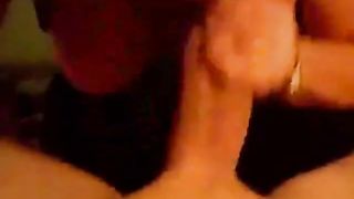 Milf sucks huge cock