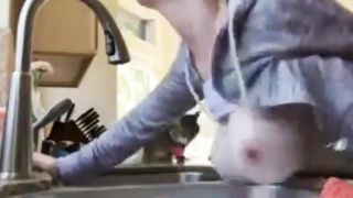 Boltongirl taken from behind over the sink part 1