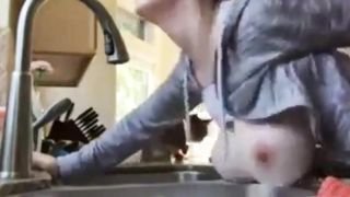 Boltongirl taken from behind over the sink part 1