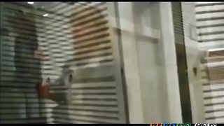 Horny girl on the airport