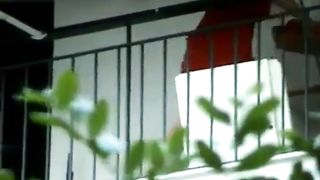 Neighbour nice upskirt Balcony