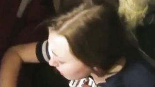 Cute college girl face fucked but hangs in there for the cum