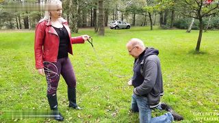 LadyKarame - Ballbusting With Sexy Hunter Boots