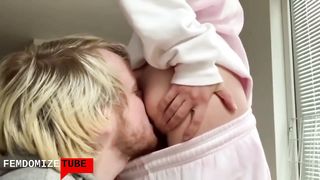 Angel Monet farting on slave