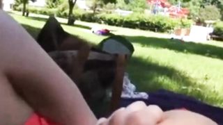 Risky anal sex at public pool