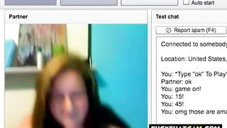 Chatroulette Girl shows off Massive Tits