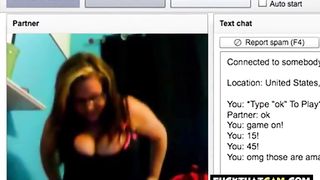 Chatroulette Girl shows off Massive Tits