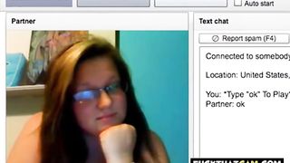 Chatroulette Girl shows off Massive Tits
