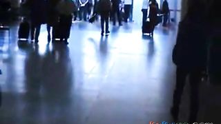 fucking hot blond german stewardess public hot cumshot