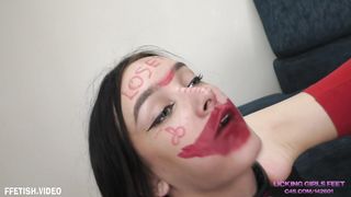 VALERIA - Having fun with her ugly slave girl - Makeup and other humiliations
