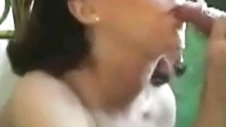 Mature girl facial 2