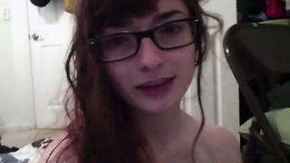 Skinny nerd panty rub.