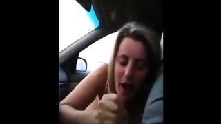 Amateur Blowjob on Car