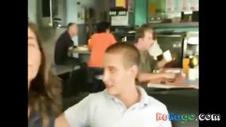 blowjob in a cafeteria