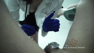 Lady Perse - Needle play in chastity!