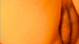 ass fucking and looking at girl's hairy puffy pussy