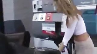 Blonde Flashing In Public