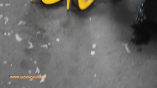 Pissing Female Boss on the Forklift