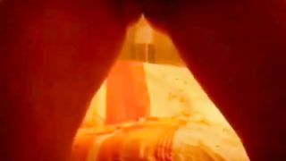 Nice blonde MILF masturbates on bed