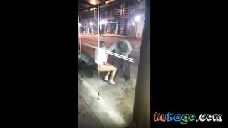 Homeless man getting head in down town Baltimore City