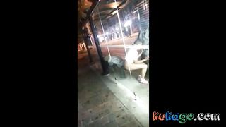 Homeless man getting head in down town Baltimore City