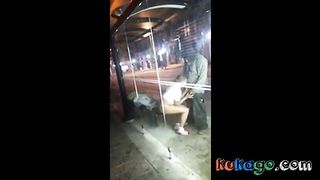 Homeless man getting head in down town Baltimore City