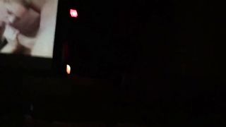 Playing with Girlfriend at Porn Theater in Public