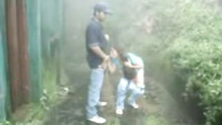 Outdoor Public Suck Fuck Rain