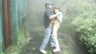 Outdoor Public Suck Fuck Rain