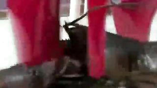 Sexy girl crushes lobster as she masturbates