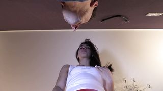 Young Princess Morgana - 034 new clip The best pleasure for the Lady is to see a fully submissive slave on knees in front of her and to spit on his face