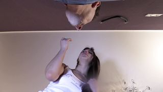 Young Princess Morgana - 034 new clip The best pleasure for the Lady is to see a fully submissive slave on knees in front of her and to spit on his face