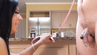 BratPrincess - Christina - Metalic Scrunch Butt Bikini Chastity Tease