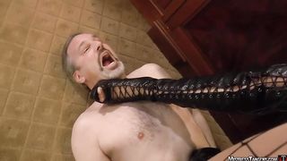 MistressTangent - black boot trample