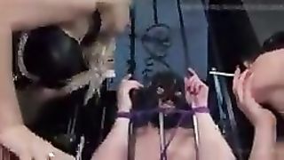 Mistress Gaia double dom femdom footjob