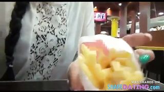 Small french fries with mayonnaise