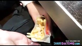 Small french fries with mayonnaise