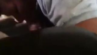 Quickie: Maid sucks cock!