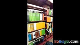 Public Library Fuck Creampie