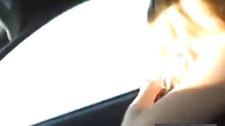 hot girl vibrator in the car