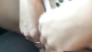 hot girl vibrator in the car