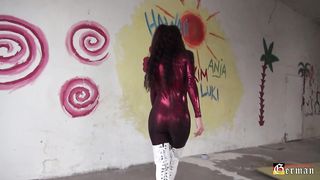 KinkyMistresses - Mistress Susi - Red Fetish Catsuit