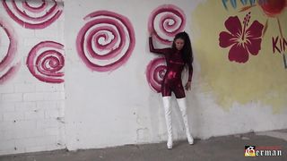 KinkyMistresses - Mistress Susi - Red Fetish Catsuit