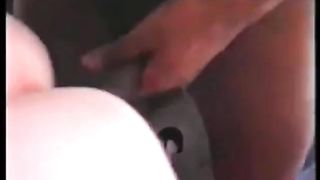 Girl in Lingerie Takes Black Bull