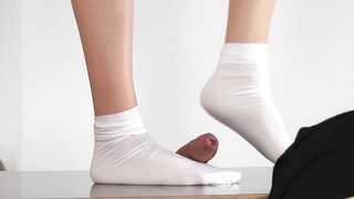 CBTrample - Mistress Alina - Trampled Nuts under White Socks