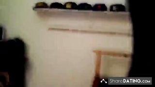 Green eyed ebony gets facefucked