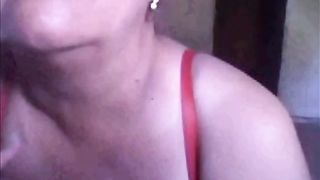 Brazilian granny shows her tits