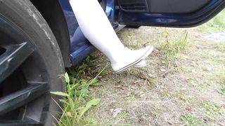 Slave Lick Shoes and Kiss Feet Knee Socks Nylon Tights Mistress Femdome Sexwife