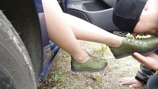 Slave Lick Shoes and Kiss Feet Nylon Pantyhose Mistress Femdome Sexwife