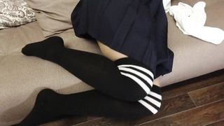 Sexy Schoolgirl Dress up Socks Knee Socks White Black